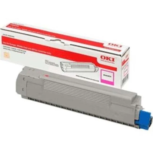 Yellow toner cartridge in rectangular plastic housing
