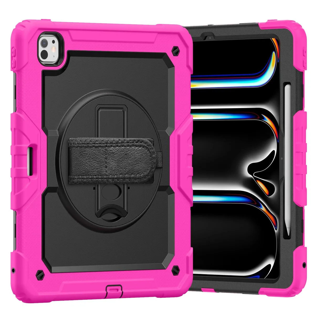 Timoom Timoom Heavy Duty Case iPad Pro 13 2024 M4 Rose 360 Stand Straps — product photo