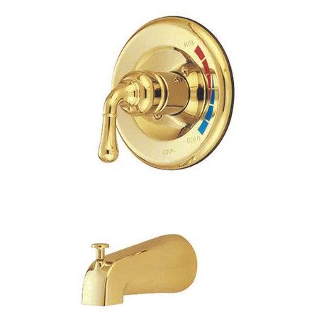 Polished brass bathtub, tub only, oval form factor