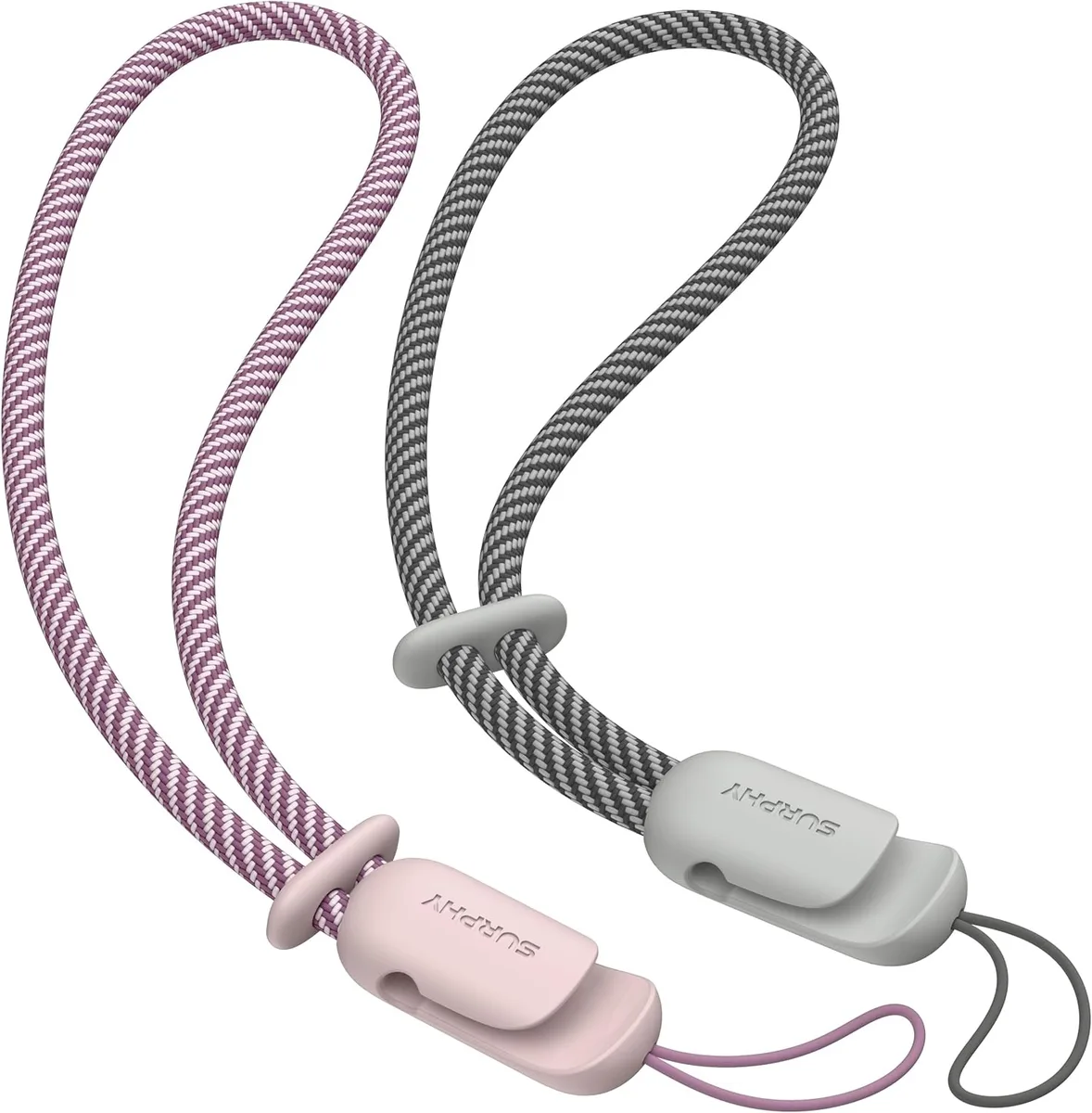 MCHOSE MCHOSE 2 Pack Phone Lanyard Wrist Strap Pink & Gray — product photo
