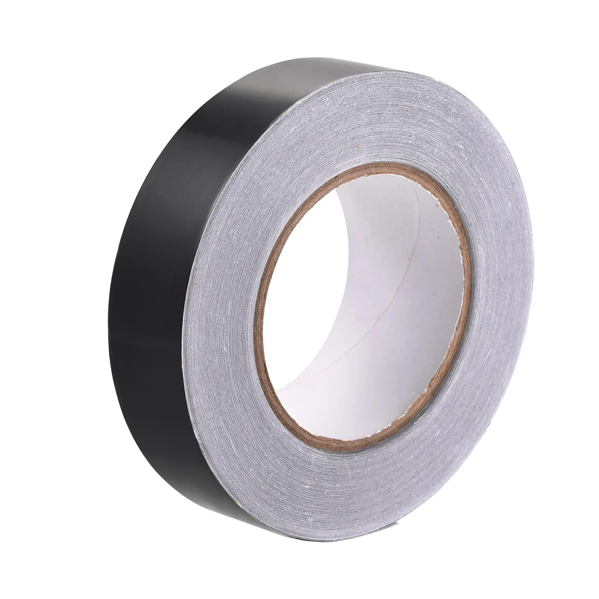 Black matte aluminum foil tape roll, 25mm wide, 50m length