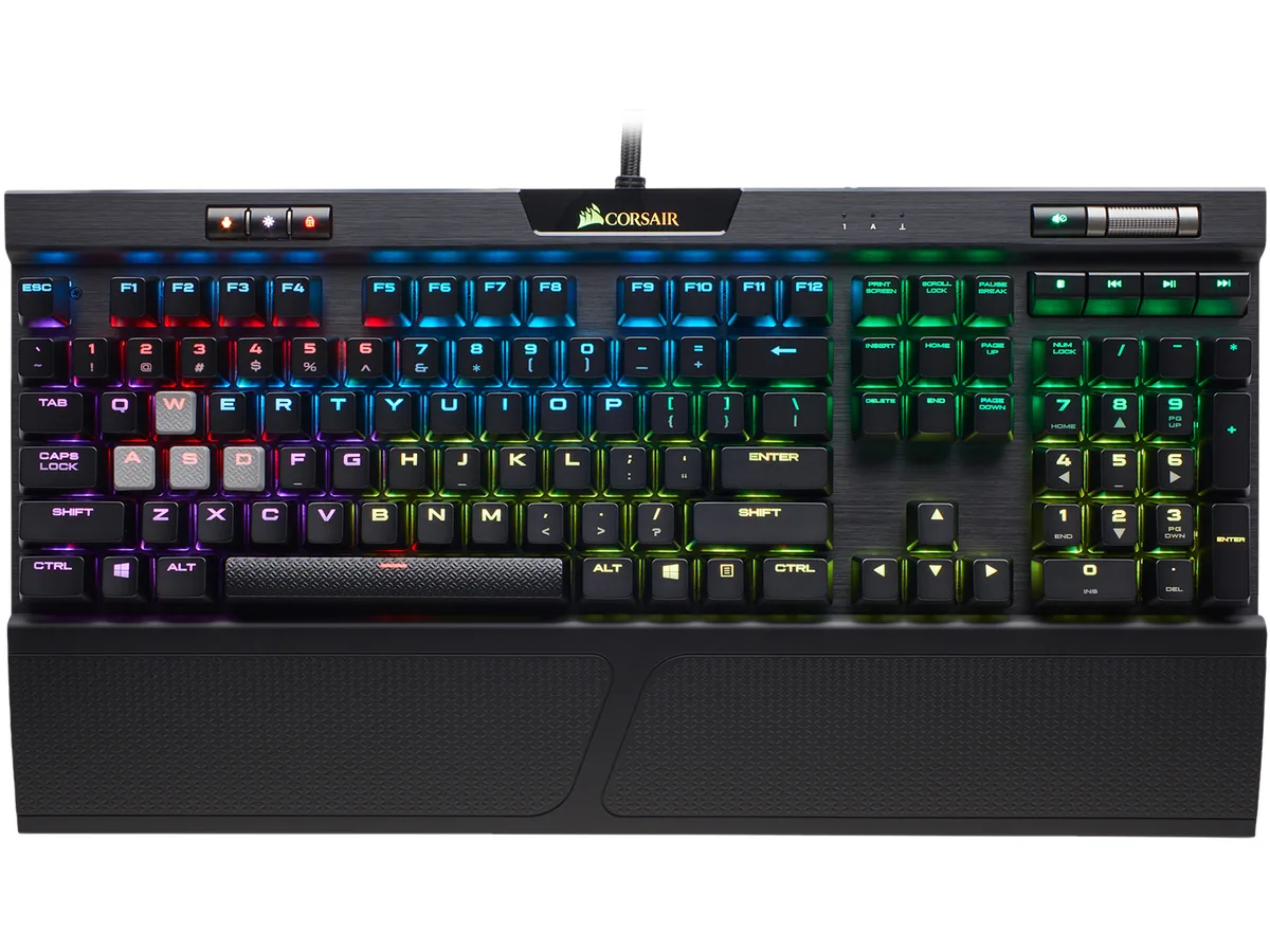 Corsair Corsair K70 RGB MK.2 RAPIDFIRE Cherry MX Speed Mechanical Gaming Keyboard CH-9109014-NA — fotografie produktu