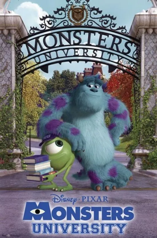 Poster print Monsters University campus 24 x 36 inches