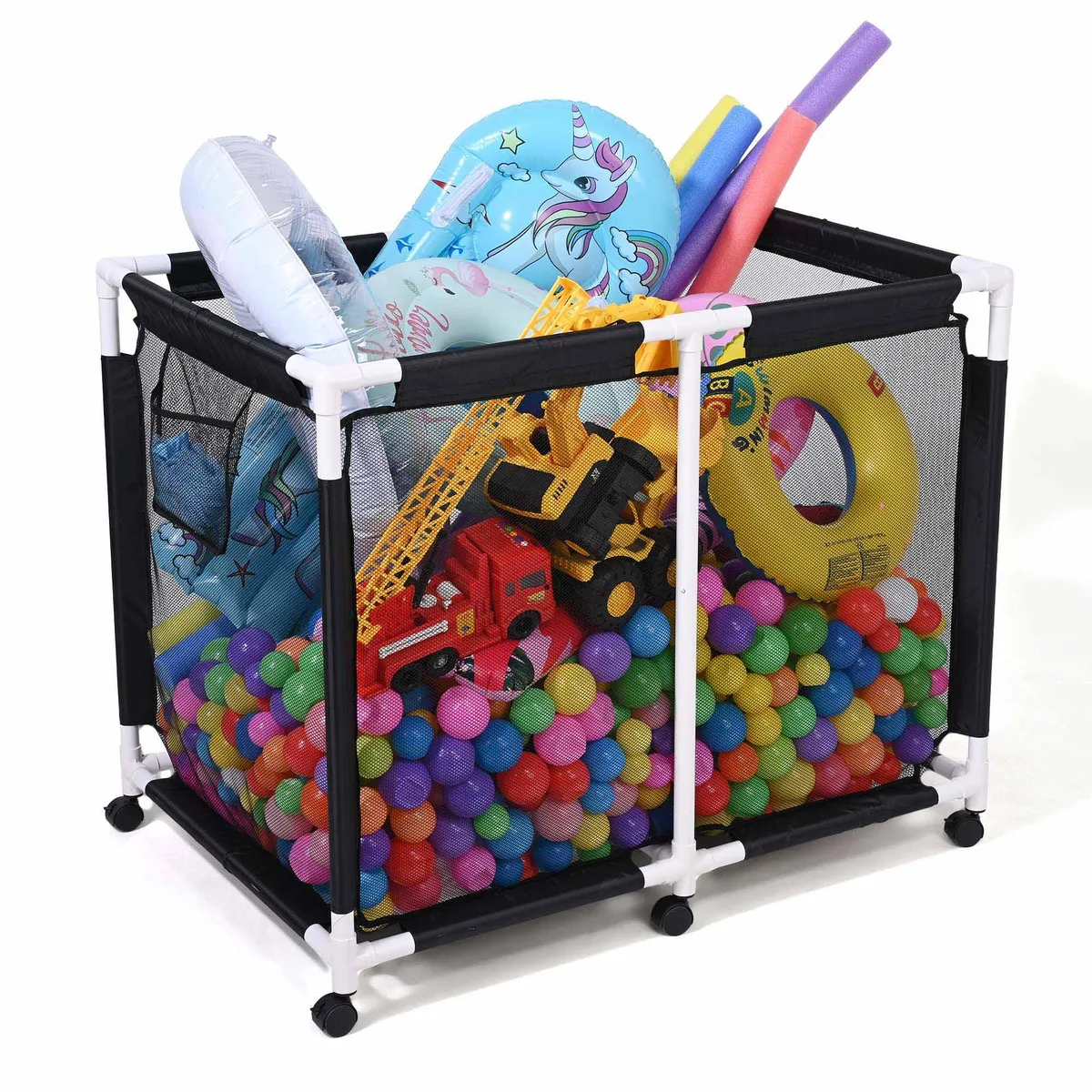 Yescom USA, Inc. Yescom USA, Inc. 06PSB006-214GL-0607 Toy Storage 267 Gallon 6 Wheels 48x33x39 Black — product photo