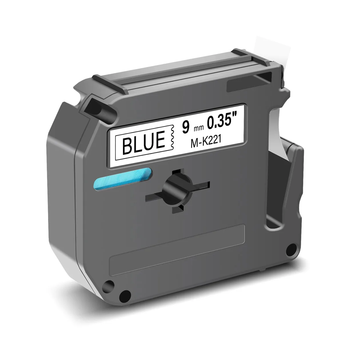 GREENCYCLE GREENCYCLE MK-221 label tape 9mm 8m black on white — product photo