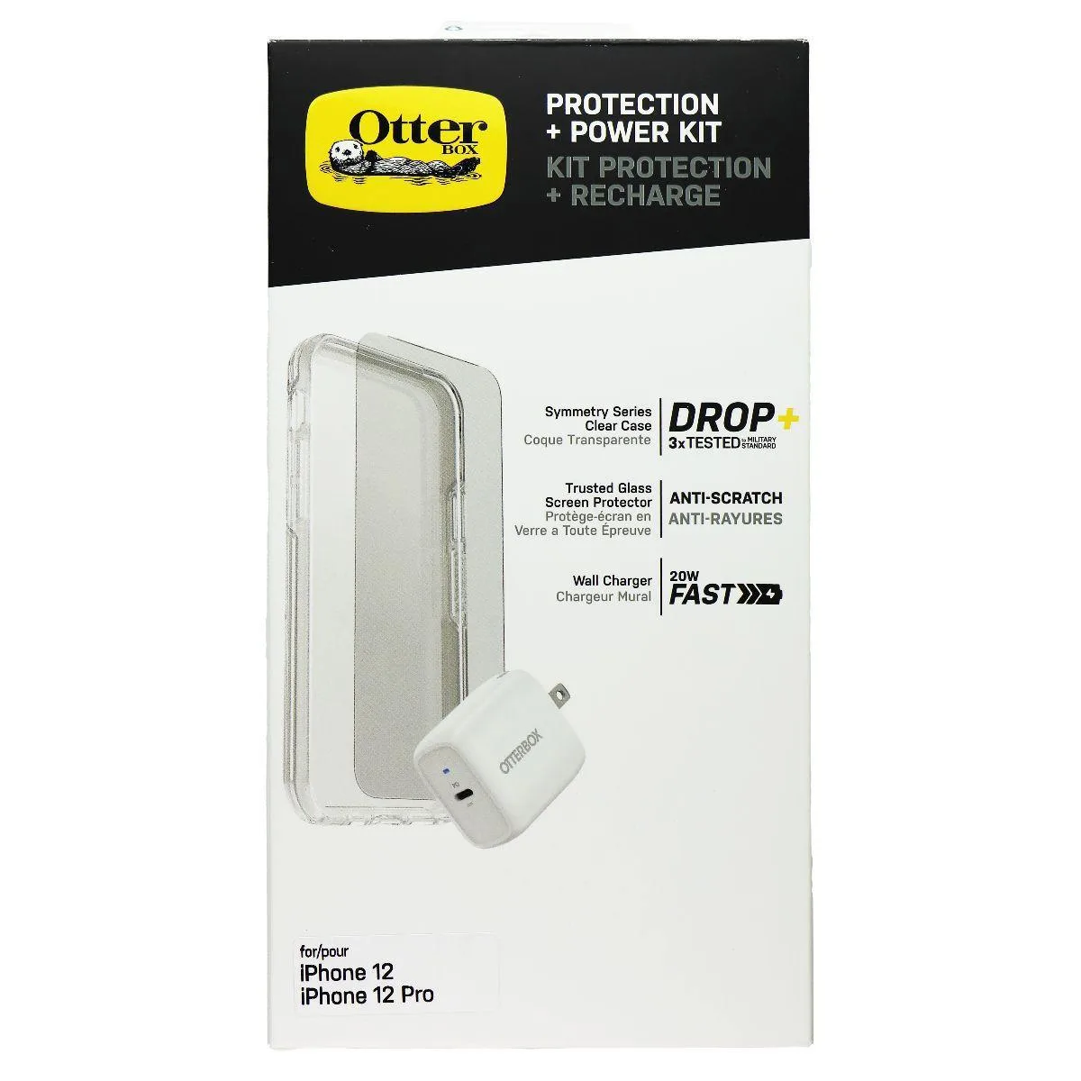 OtterBox OtterBox Protection + Power Kit for iPhone 12 / 12 Pro Clear — product photo