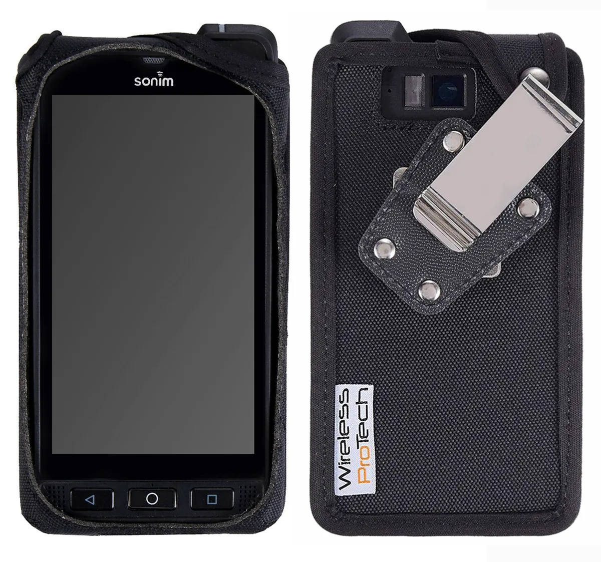 Wireless ProTECH Wireless ProTECH Ballistic Nylon Case with Quad Lock Swivel Belt Clip for Sonim XP8 8800 — product photo