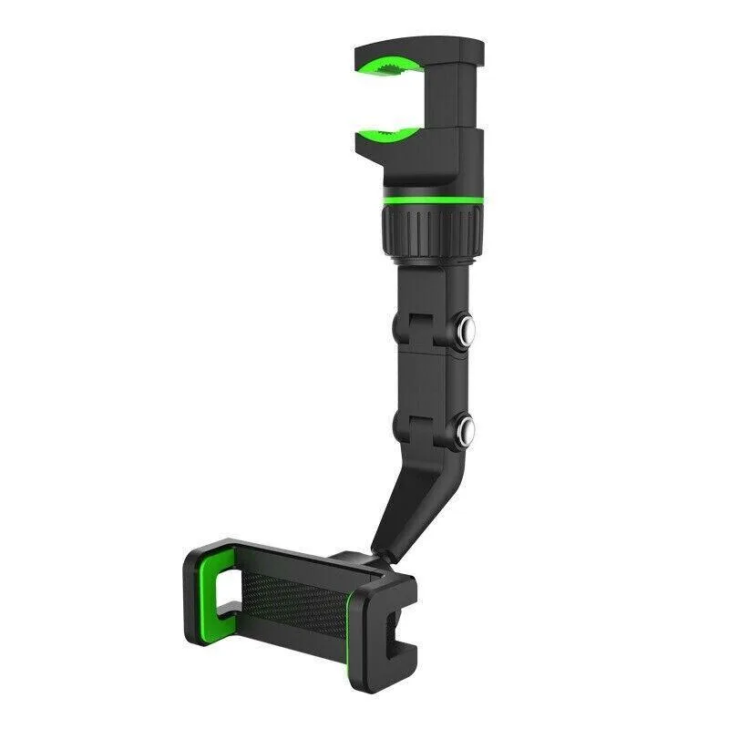 The Perfect Part The Perfect Part Rearview Mirror Phone Mount Black Green 360° Rotation — product photo