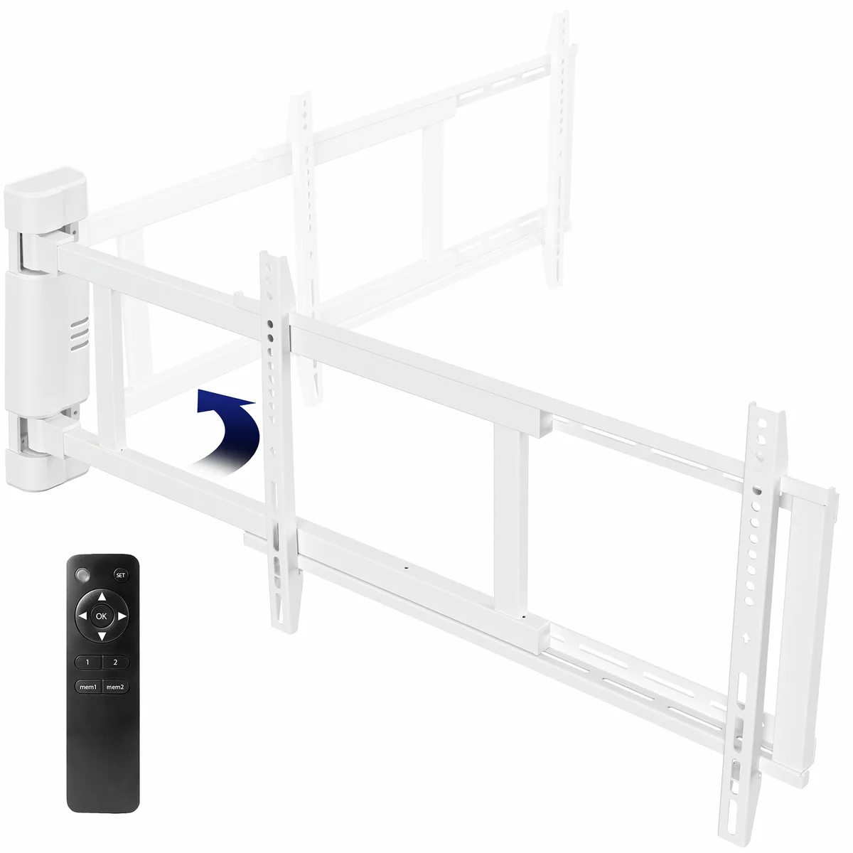 VIVO VIVO White Electric Swing TV Mount 32-75" 90° 110 lbs — product photo