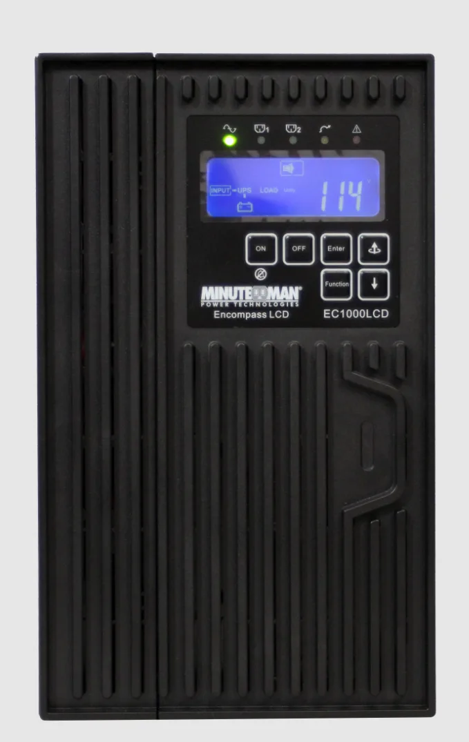 MINUTEMAN MINUTEMAN EC1000LCD-NC 1000VA 900W 120V UPS with SNMP-NV6 card — product photo