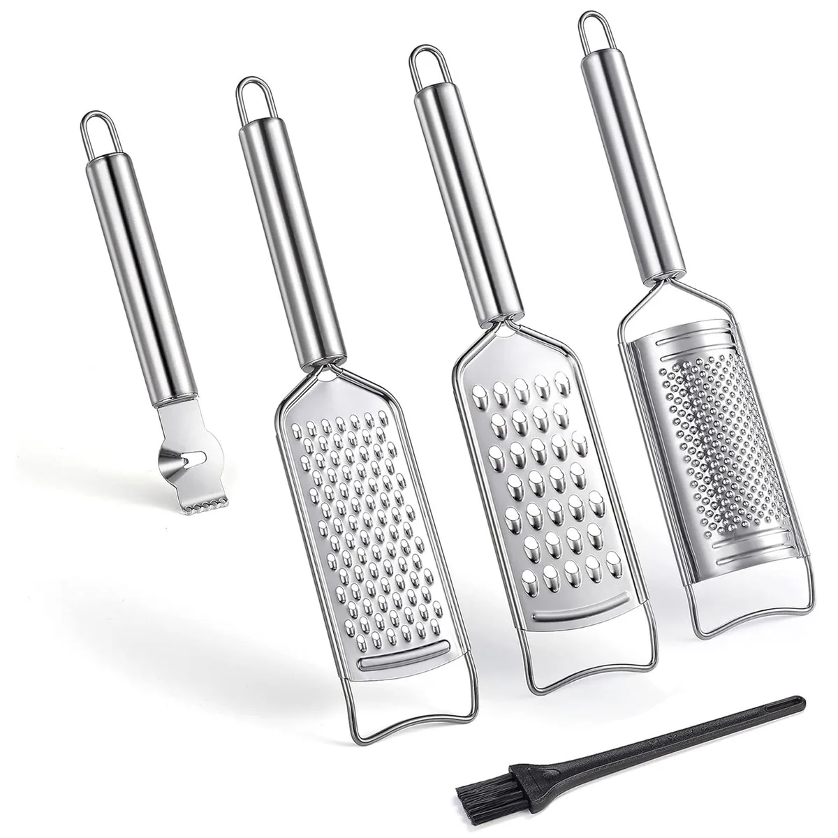 Tongjudes Stainless Steel Cheese Grater Set 5 Piece — product photo