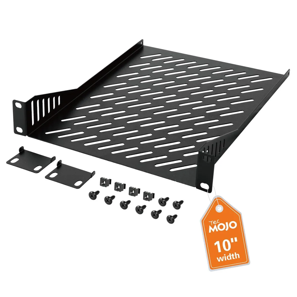  StarTech.com 1U 10" Vented Cantilever Shelf 10.23" Deep Black — product photo