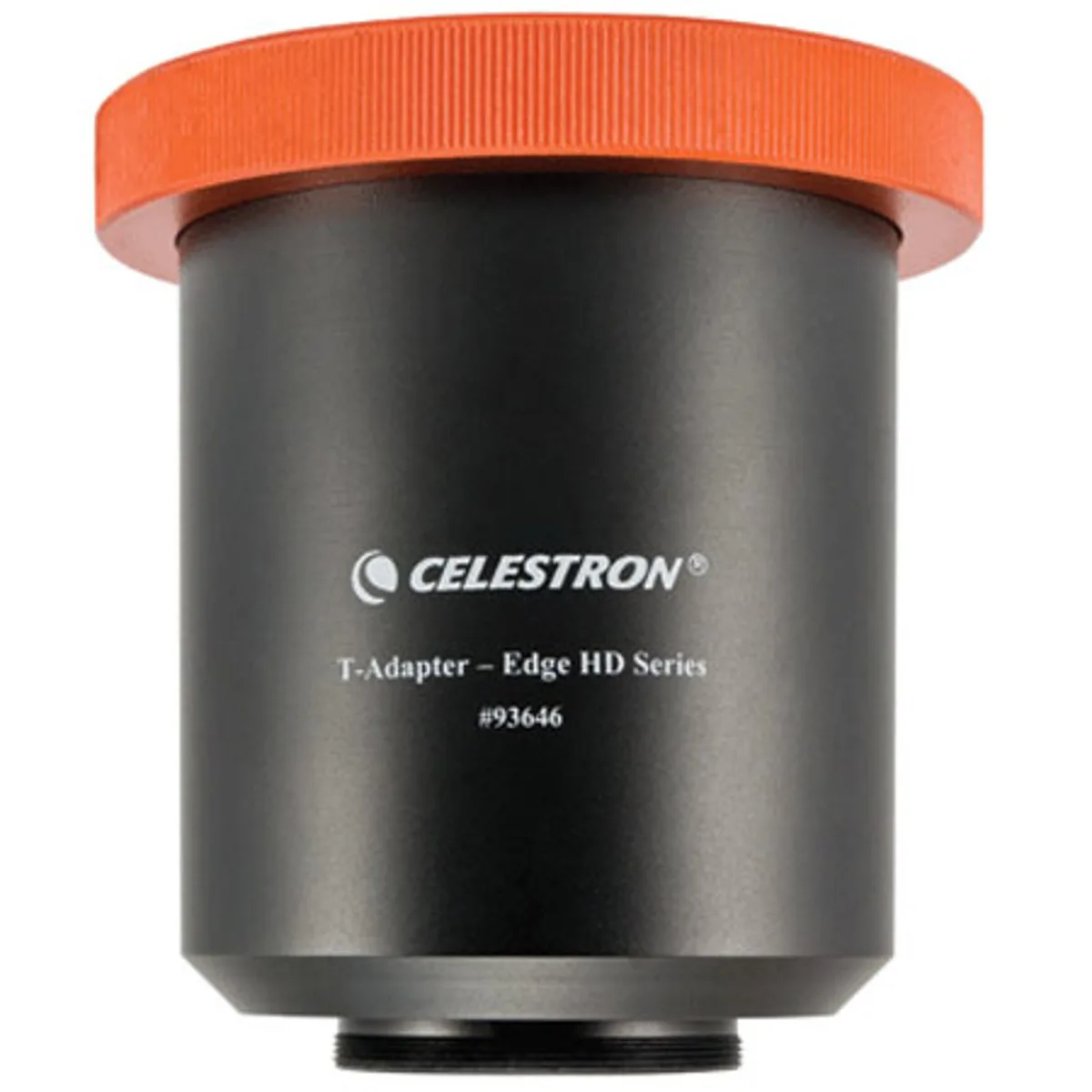 Silver metal T-adapter cylinder with threaded ends for EdgeHD 9.25 11 14 telescopes