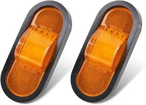 BFKK BFKK 6.5" Oval LED Side Marker Turn Signal Amber 2Pcs — product photo