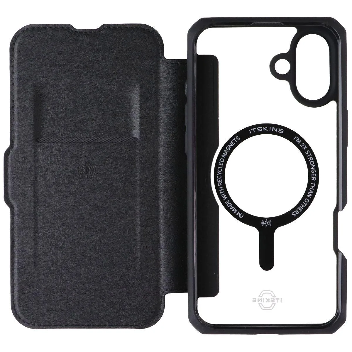 ITSKINS ITSKINS Hybrid_R MagFolio Case for iPhone 16 Plus Black — product photo