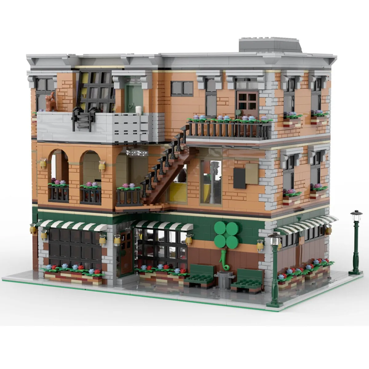 ZITIANYOUBUILD ZITIANYOUBUILD Apartment &amp; Pub Building Set 4282 Pieces MOC — product photo