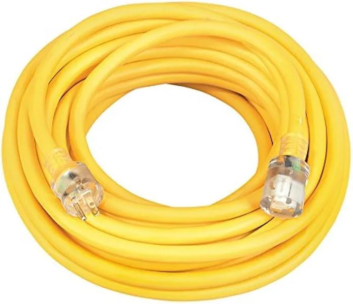 TAURKENAM TAURKENAM 10/3 50 ft Outdoor Extension Cord Lighted End Yellow 2688 — product photo