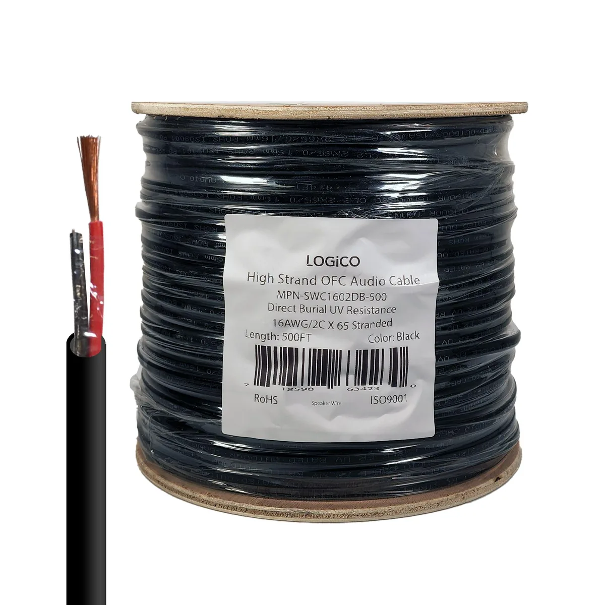 Logico Logico SWC1602DB 500ft 16AWG 2-Conductor Direct Burial Speaker Wire — product photo