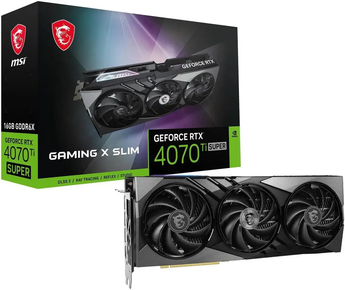 MSI MSI RTX 4070 Ti SUPER 16G GAMING X SLIM graphics card — product photo