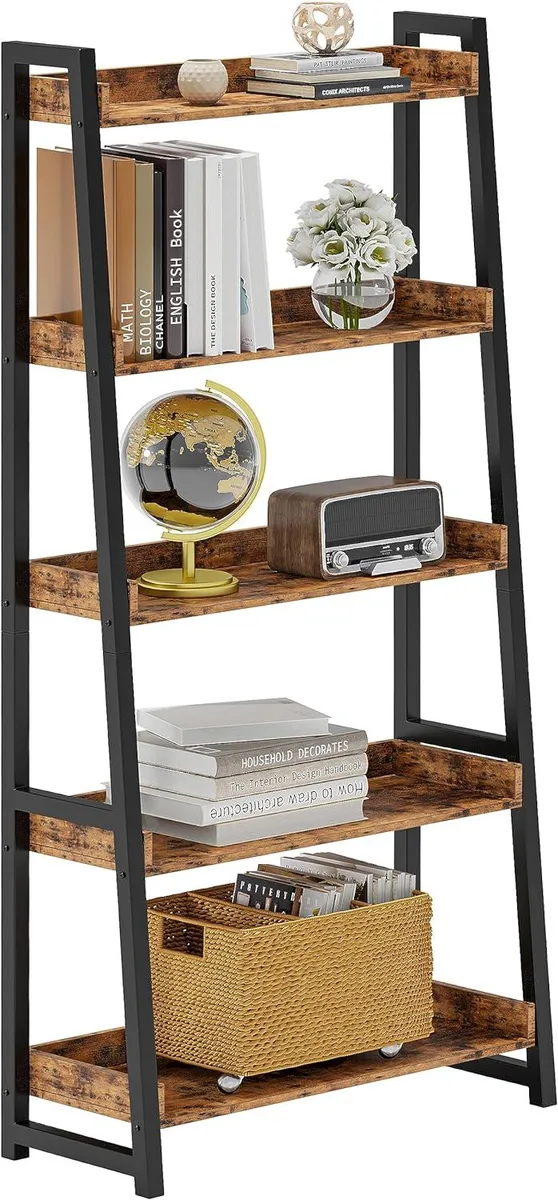 BFKK BFKK Industrial Bookshelf 5-Tier 31.5in Wide Brown — product photo