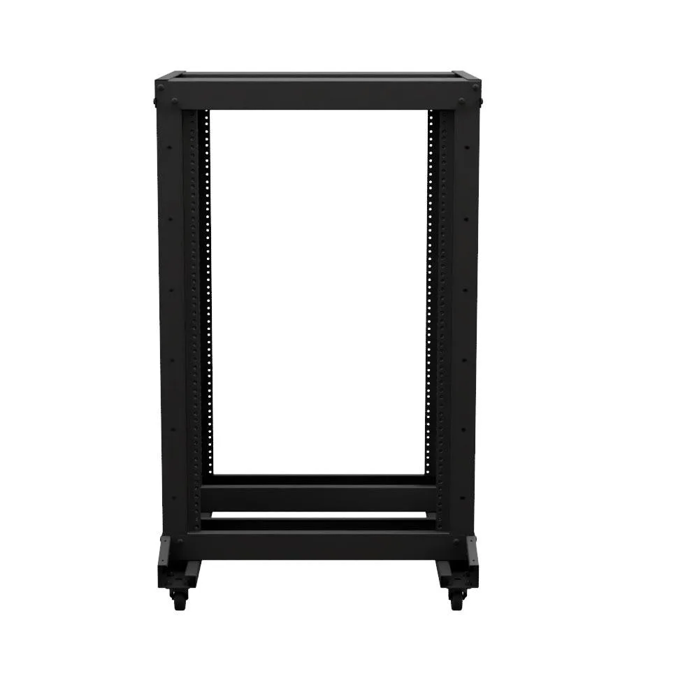 NavePoint NavePoint 18U 4-Post Adjustable Server Rack 12-24 Threaded Black SRB Series — product photo