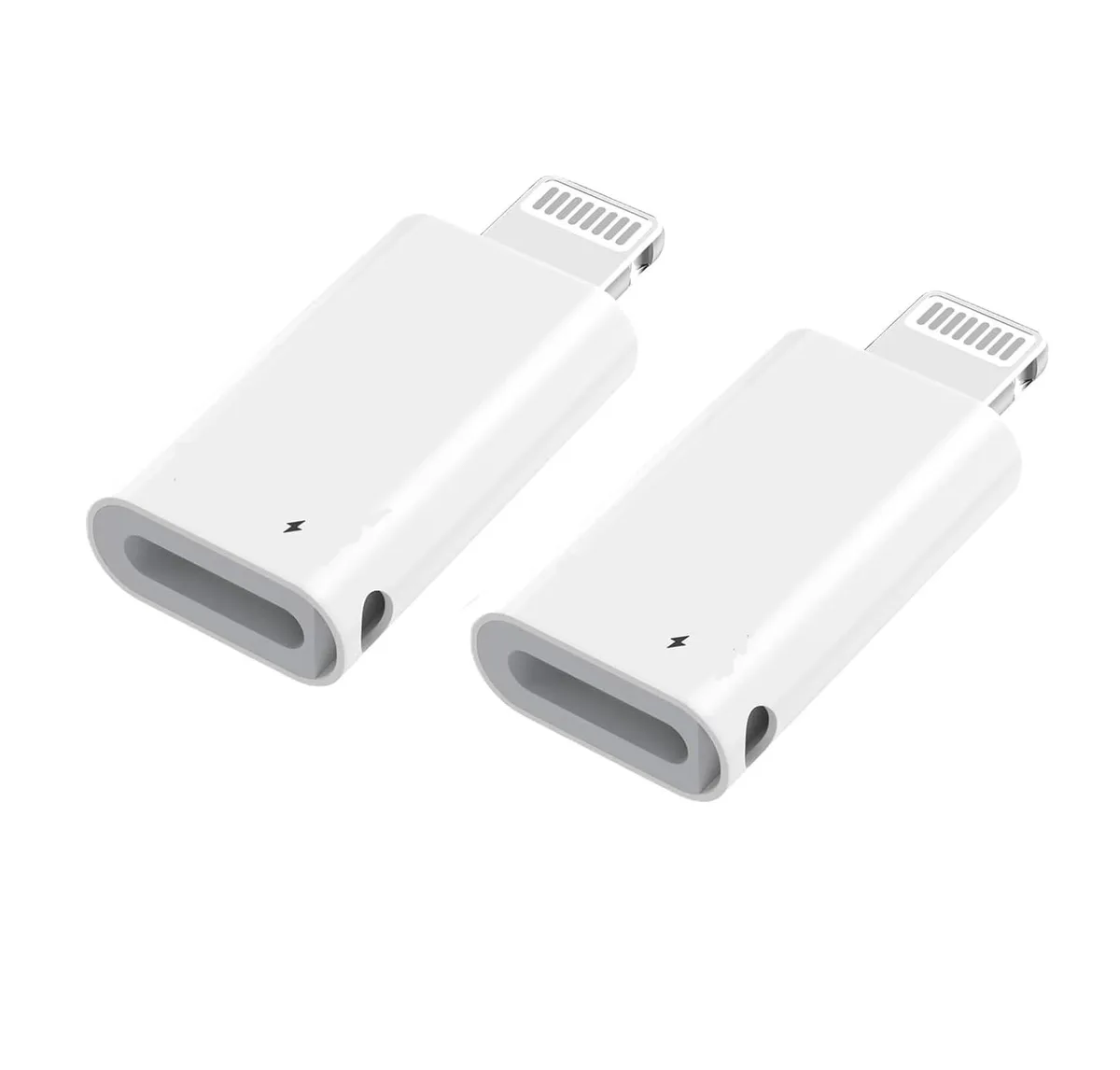 CREHAO DY-258 Lightning Male to USB C Female Charging Adapter 2Pack White — product photo