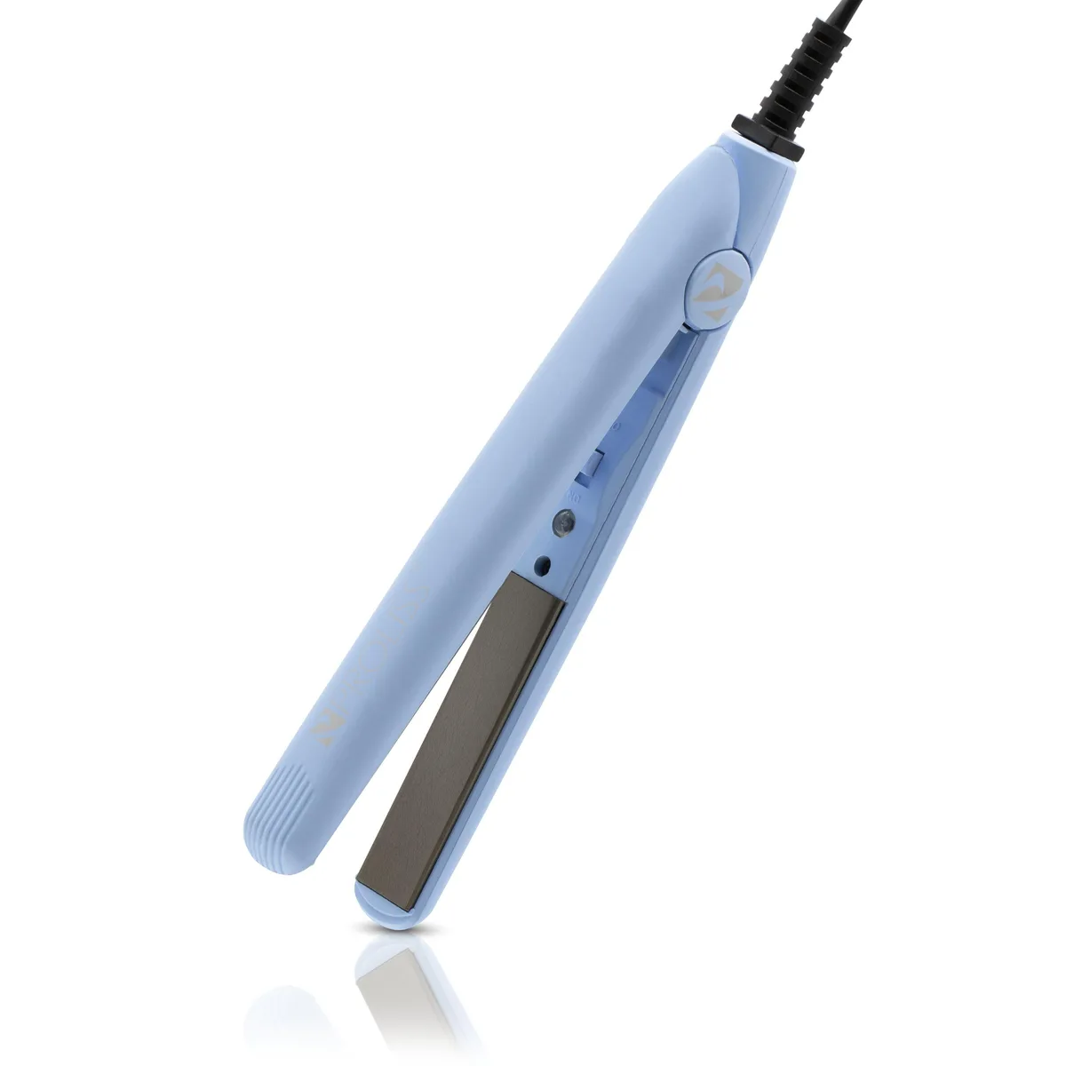 Proliss Proliss Mini Silk 0.5" Tourmaline Ceramic Flat Iron Diamond Collection Ice Blue — product photo