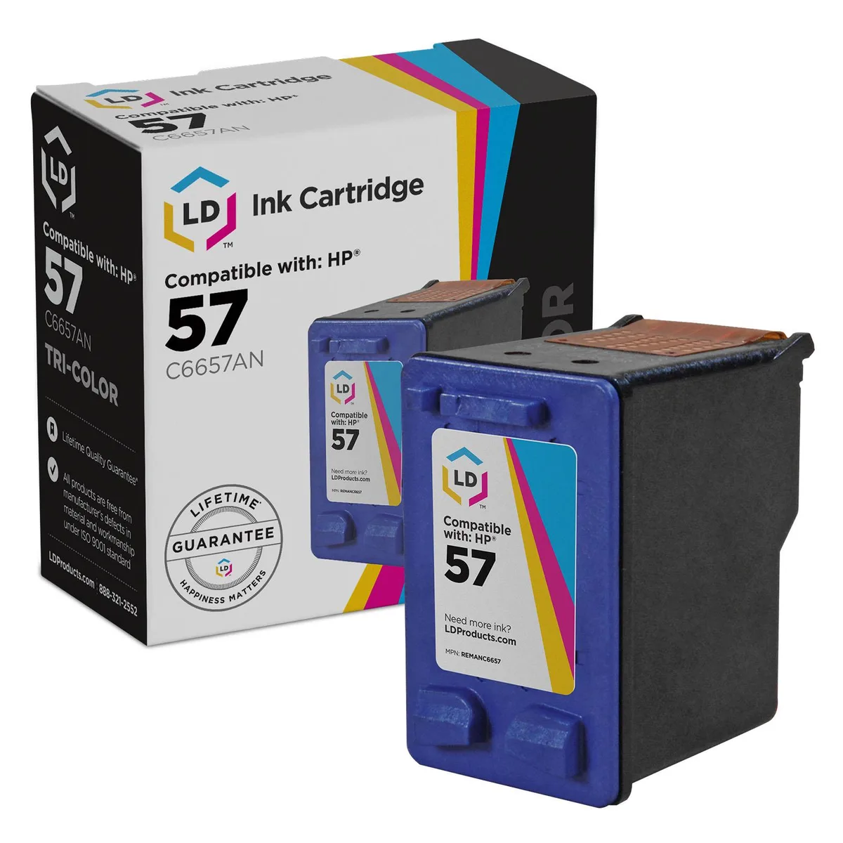 LD Products LD Products C6657AN (HP 57) Tri-Color Ink Cartridge — product photo
