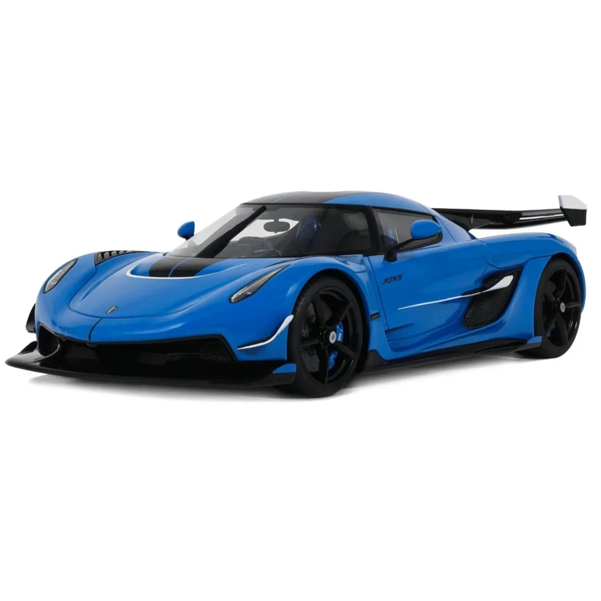 GT Spirit GT Spirit 2025 Koenigsegg Jesko Blue Metallic Black Stripes 1/18 hobby collectible — product photo