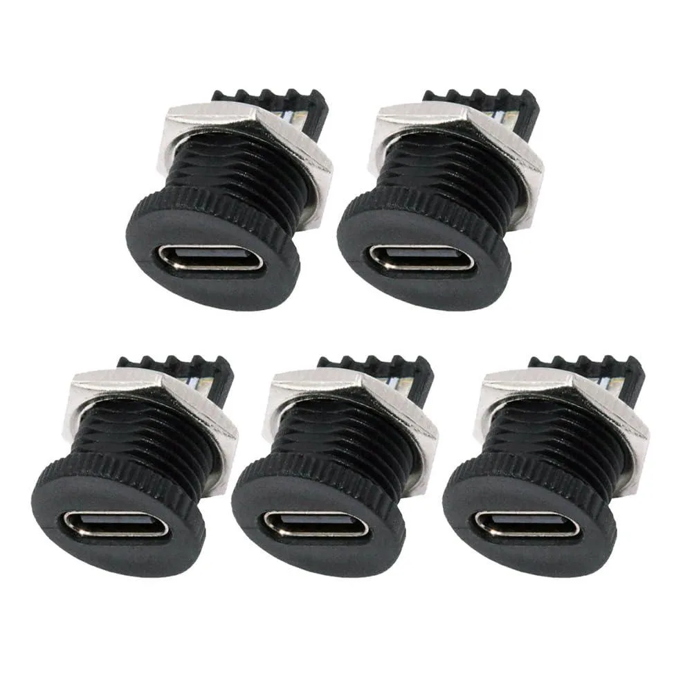 Fervit Fervit USB C Female to 6Pin Screw Mount PD 65W 5pcs — product photo