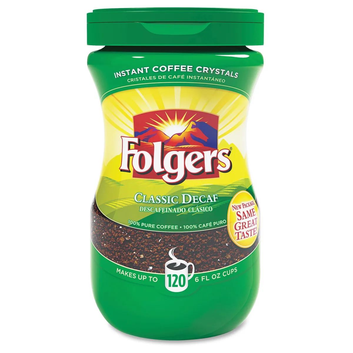 Folgers Folgers 18 Decaf Instant Coffee Crystals cleaning — product photo