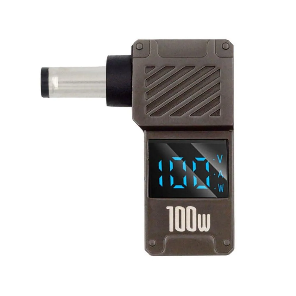 LORDWORLD LORDWORLD USB-C PD 100W to DC 5.5x2.1mm 90° LED Display Adapter — product photo