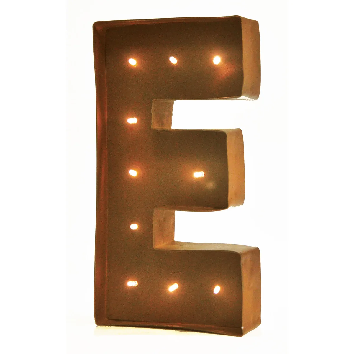 Vandue Corporation Vandue Corporation LED Glow Letter E 11.25" Brown-E — product photo