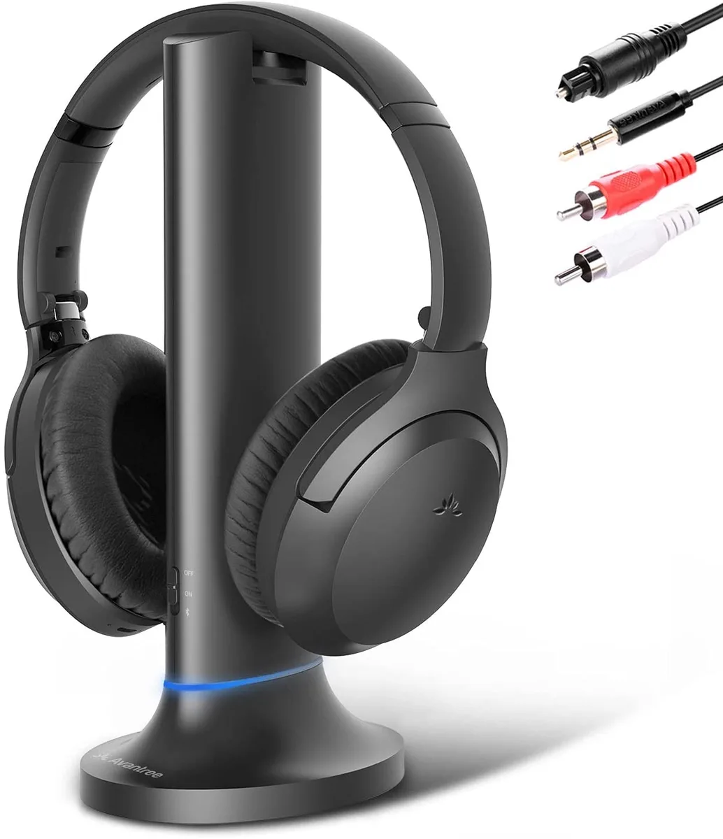 Corn Electronics Corn Electronics Opera Wireless Headphones with Transmitter Stand 164ft Range 35Hrs Bluetooth 5.0 — product photo