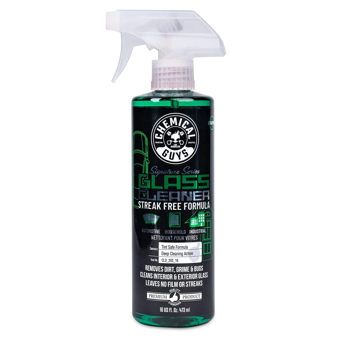 16 oz spray bottle with trigger, clear liquid inside