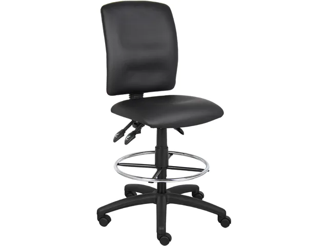 BOSS Office Products BOSS Office Products B1645 Drafting Stool Black 20″ footring 27″ base 275 lb office furniture — product photo