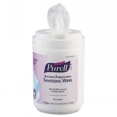 Purell Purell Alcohol Sanitizing Wipes 175 count 6 x 7 White 1050 per case — product photo