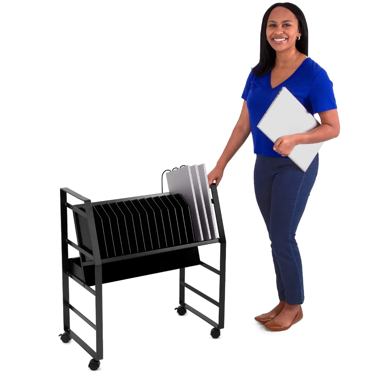 Stand Steady Stand Steady SS-LOTM16-BL 16-Device Mobile Charging Cart Black — product photo