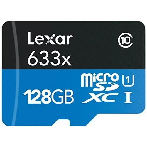 Lexar Lexar LSDMI128BBNL633 128GB microSDXC 633x memory card — product photo