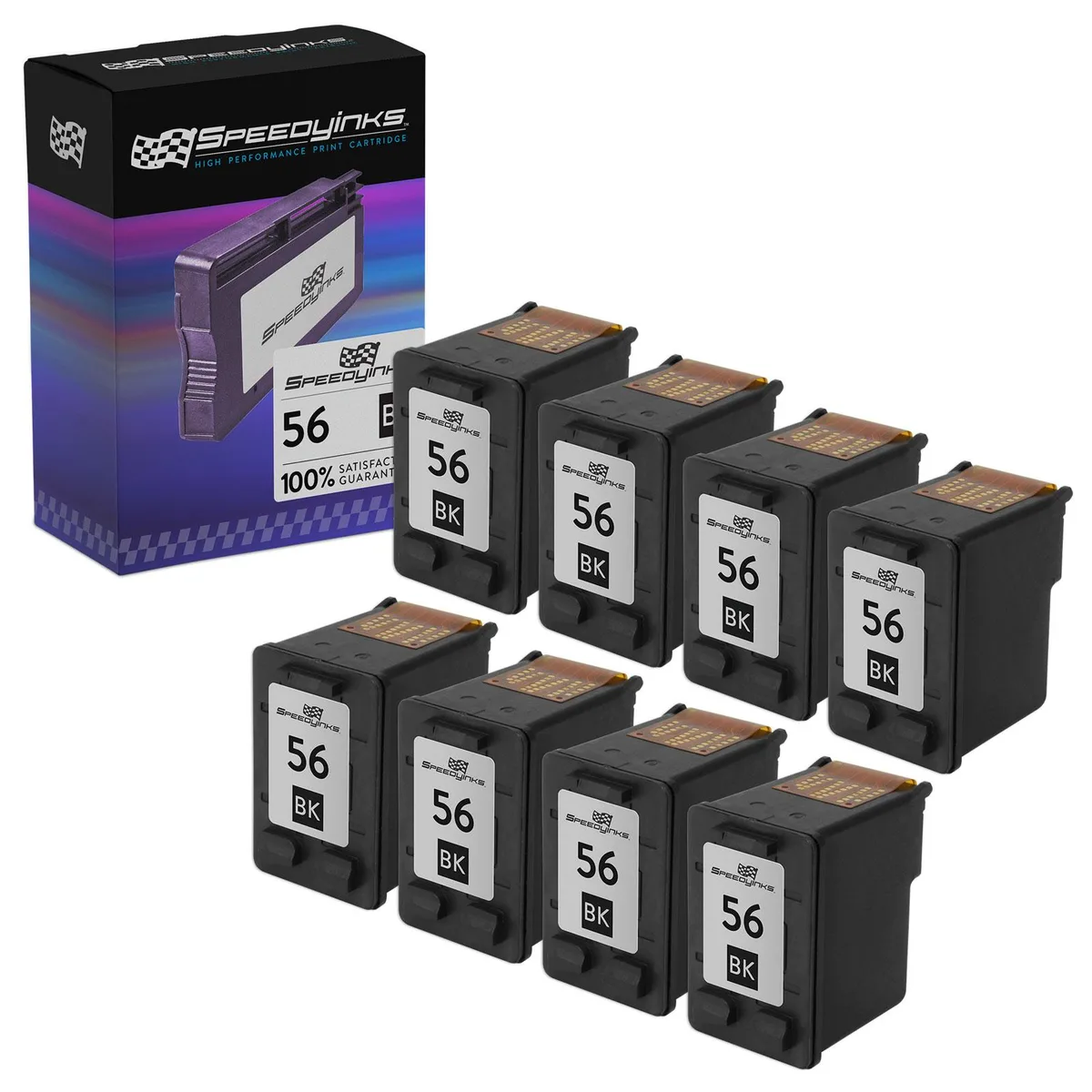 SpeedyInks SpeedyInks HP 56 Black Ink Cartridge 8-Pack 450 Pages — product photo