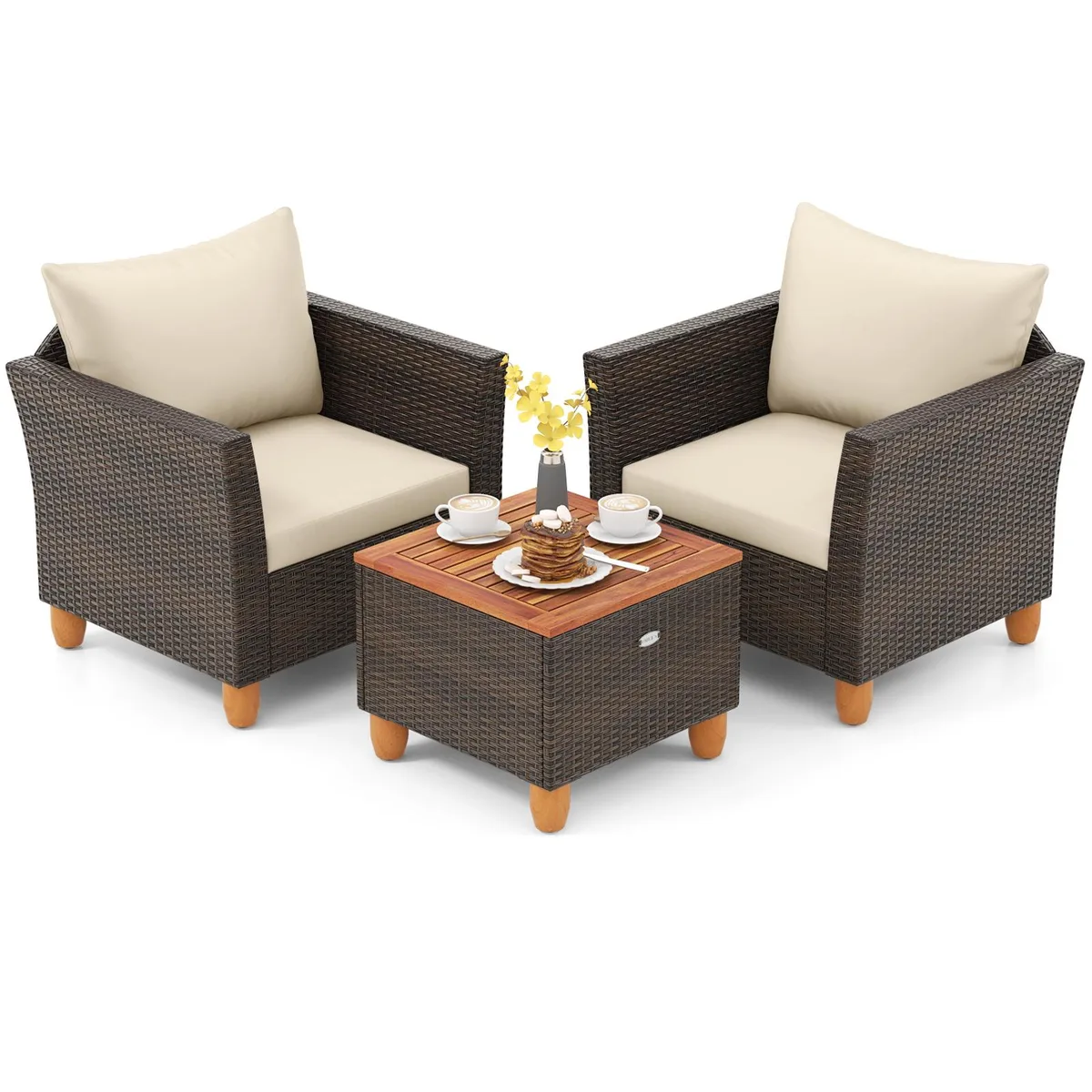 SlickBlue SlickBlue 3-Piece Patio Furniture Set Beige — product photo