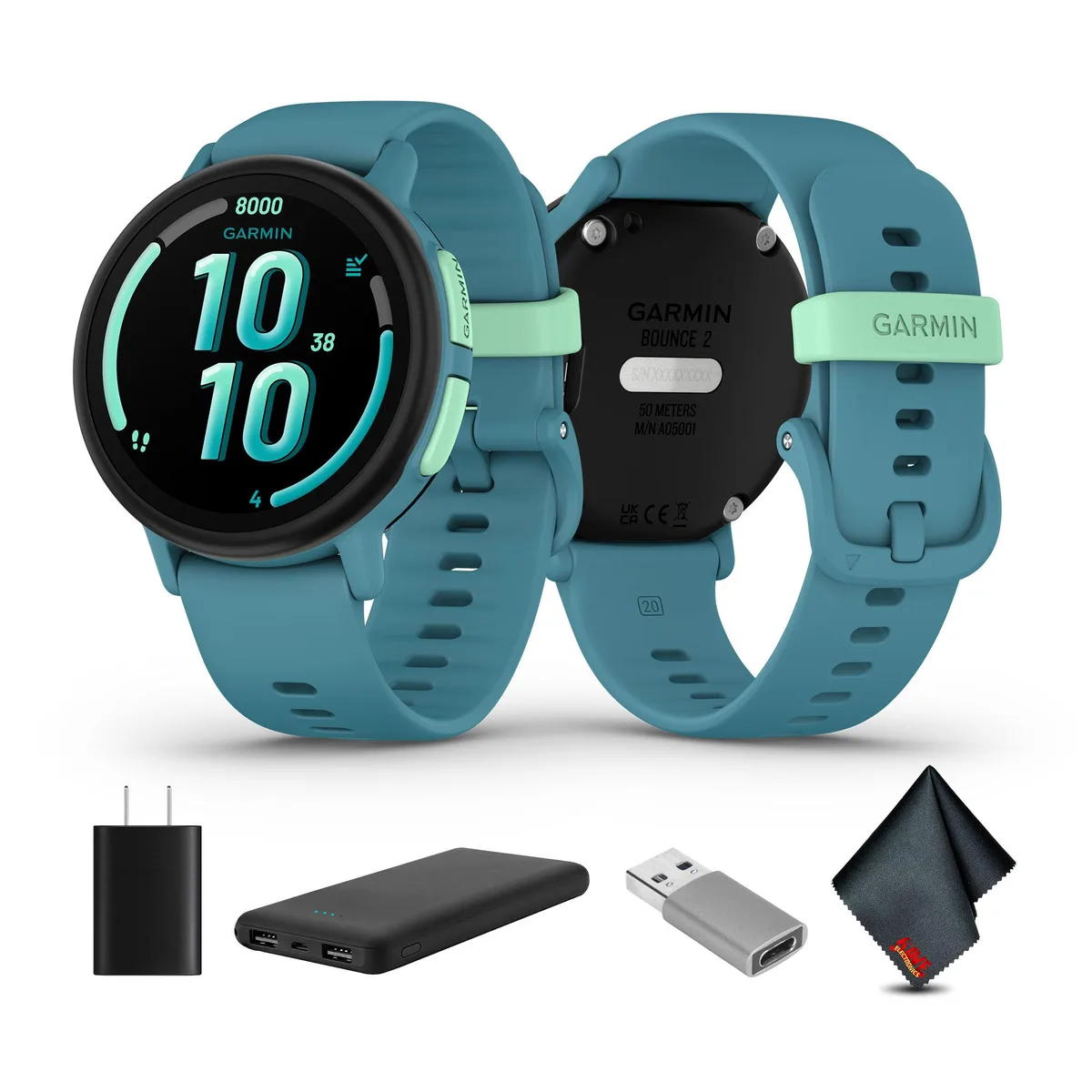 Garmin Garmin Bounce 2 Kids Smartwatch Turquoise 1.3 0.48 — product photo
