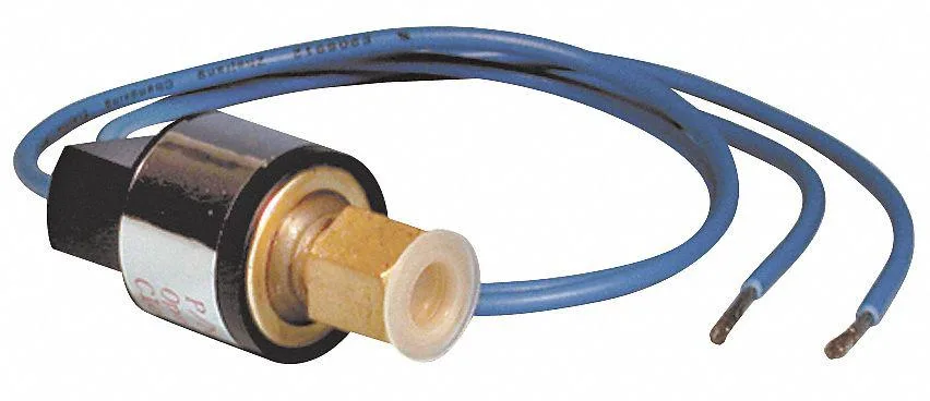 SUPCO SLP75100 low pressure switch, brass body, 1/4 in flare fitting, SPST, 75 psi
