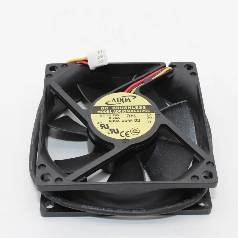 Fans Fans AD0824UB-A70GLSize 80x80x25mm 24V 0.29A 3400RPM 46.132CFM case fan — product photo