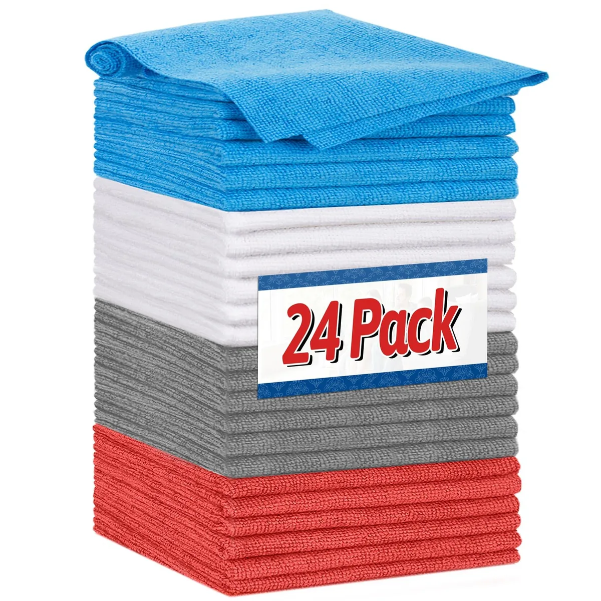  Metra FM-JLC16-ST24PK 24 Pack Microfiber Towels 11.5 x 11.5 inch Exterior Care — product photo