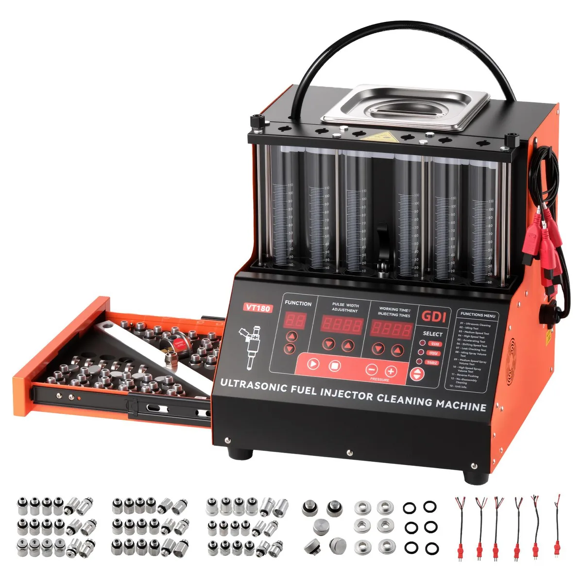 VEVOR VEVOR VT180 6-Cylinder 28kHz Ultrasonic Fuel Injector Cleaner Tester — product photo