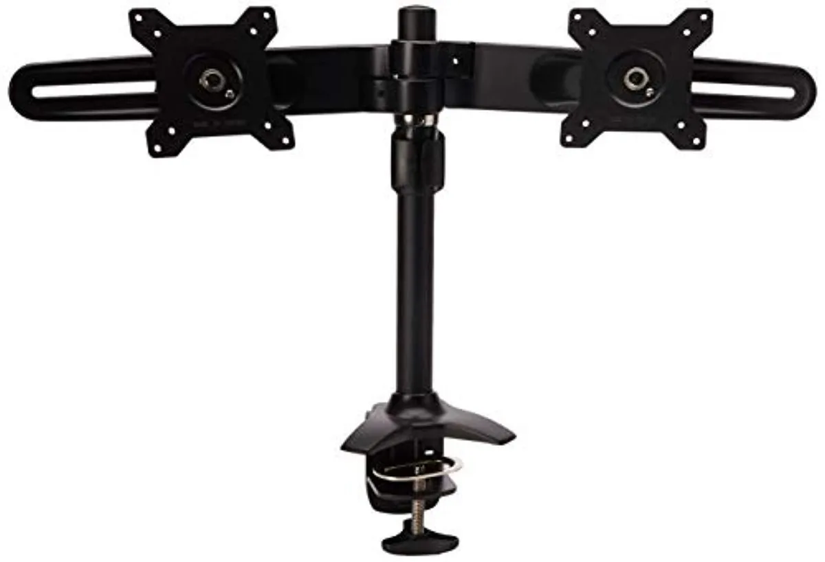 Amer Mounts Amer Mounts AMR2C Dual Monitor Mount Desk Clamp 15-24in 75x75 100x100 VESA monitor accessory — product photo