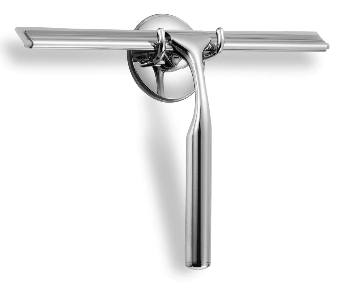  Ettori Chrome Shower Squeegee 10 inch with Suction Hook — product photo