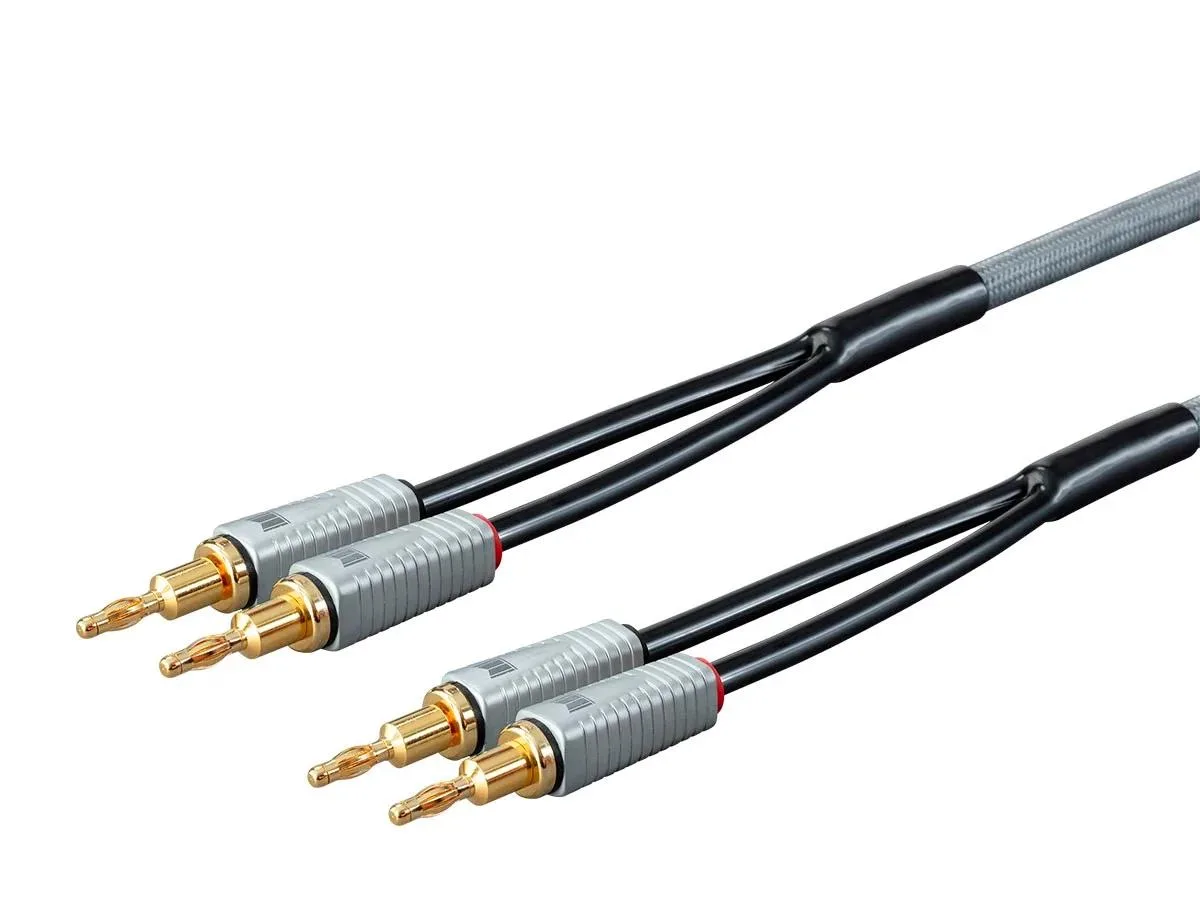 Monoprice Inc. Monoprice 133835 Monolith Speaker Wire 10ft Pair 14AWG Gold Banana Plugs — product photo