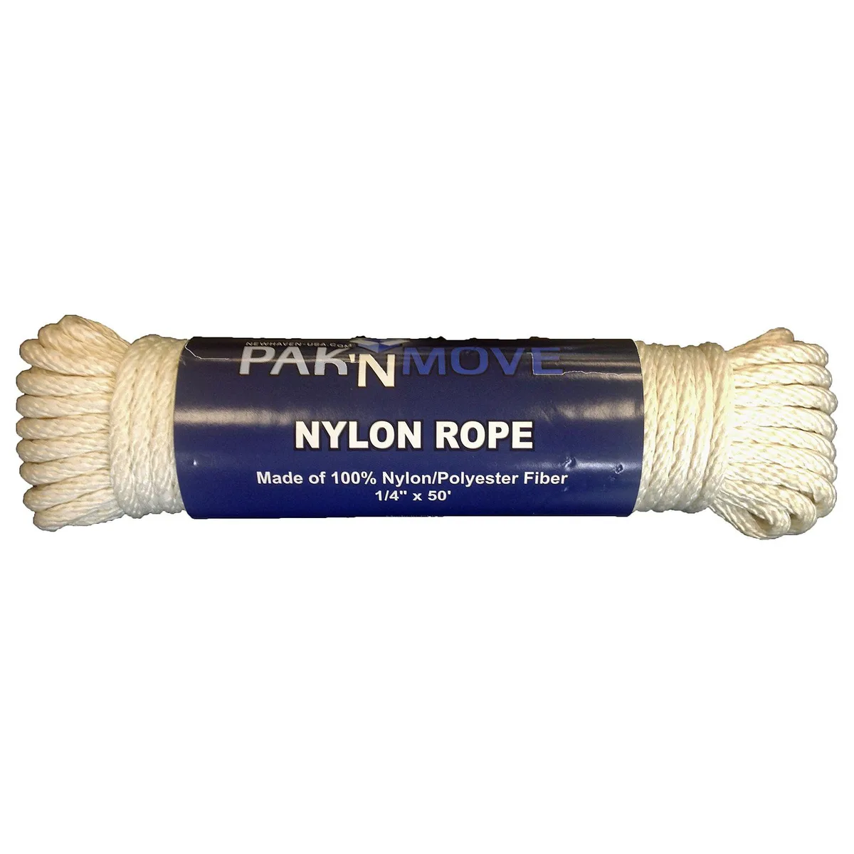 UBMOVE UBMOVE Nylon / Poly Tie Down Rope 50 ft 1/4 in White Fiber — product photo